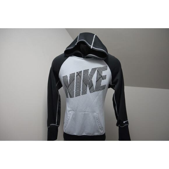 Nike Other - Nike Hoodie Therma Fit Gray Black Pullover Fleece Sweater Boys Size Large